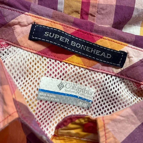 VTG Columbia Super Bonehead PFG Plaid Sleeveless Shift Dress Medium 100% Cotton - Picture 10 of 12